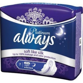 Always Platinum Ultra Night hygienické vložky s křidélky 7 kusů