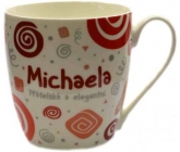 Nekupto Twister hrnek se jménem Michaela červený 0,4 litru
