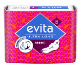 Evita Ultra Long Softiplait hygienické vložky s křidélky 8 kusů