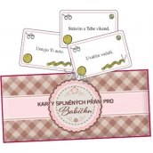 Bohemia Gifts Karty splněných přání pro babičku 20 kusů karet