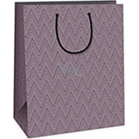 Ditipo Dárková papírová taška 26,4 x 13,6 x 32,7 cm fialová geometrický vzor