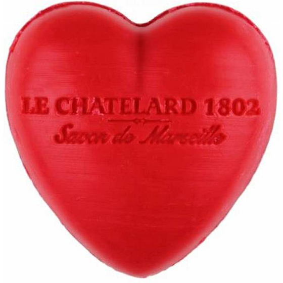 Le Chatelard 1802 Červené ovoce přírodní mýdlo ve tvaru srdce 25 g