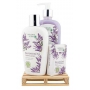 Bohemia Gifts Botanica Levandule tekuté mýdlo 300 ml + tělové mléko 250 ml + tuhé mýdlo 100 g, dřevěná paleta kosmetická sada