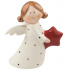 Anděl porcelánový s hvězdou 10 cm na postavení