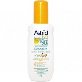 Astrid Sun Sensitive Kids OF50+ mléko na opalování sprej 150 ml