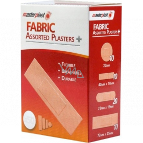 Masterplast Fabric Assorted Plasters náplast mix krabička 50 kusů