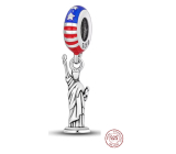 Charm Sterlingové stříbro 925 USA - Socha Svobody, přívěsek na náramek cestování