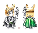 Charm Sterlingové stříbro 925 Marvel The Avengers, Loki, korálek na náramek