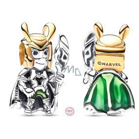 Charm Sterlingové stříbro 925 Marvel The Avengers, Loki, korálek na náramek