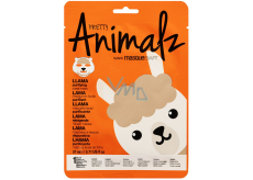 MasqueBar Pretty Animalz Lama textilní vyživující pleťová maska 21 ml