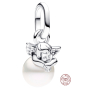 Charm Sterlingové stříbro 925 Anděl na obláčku - Mini medailon, přívěsek na náramek symbol