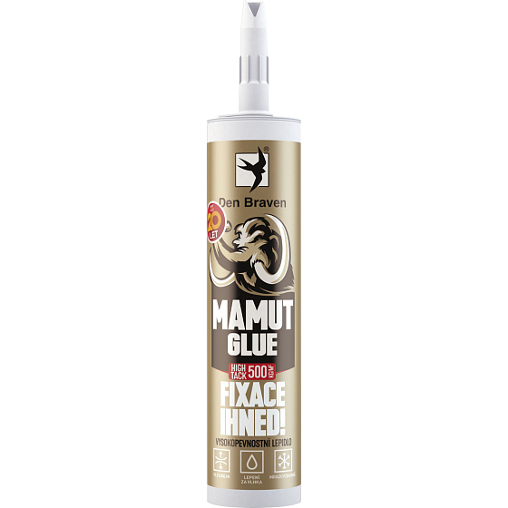 Den Braven Mamut Glue High Tack univerzální montážní lepidlo, černé, 290 ml
