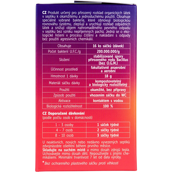 Forte Professional biologický aktivátor septiků 16 dávek