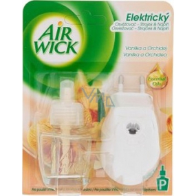 Air Wick Vanilka a Orchidej elektrický osvěžovač vzduchu komplet 19 ml