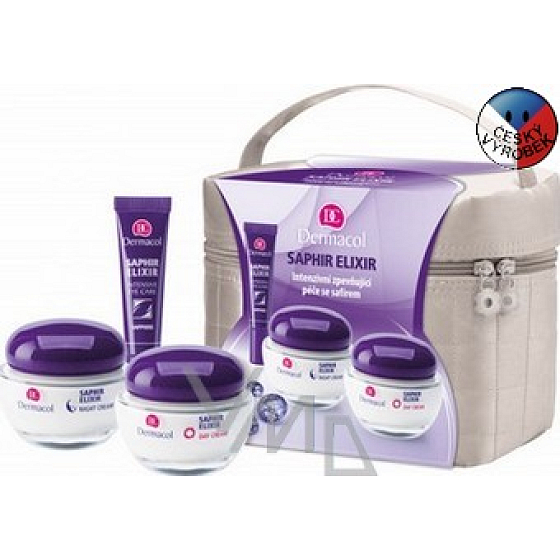 Dermacol Saphir Elixir denní 50 ml + noční krém 50 ml + oční krém 15 ml, kosmetická sada