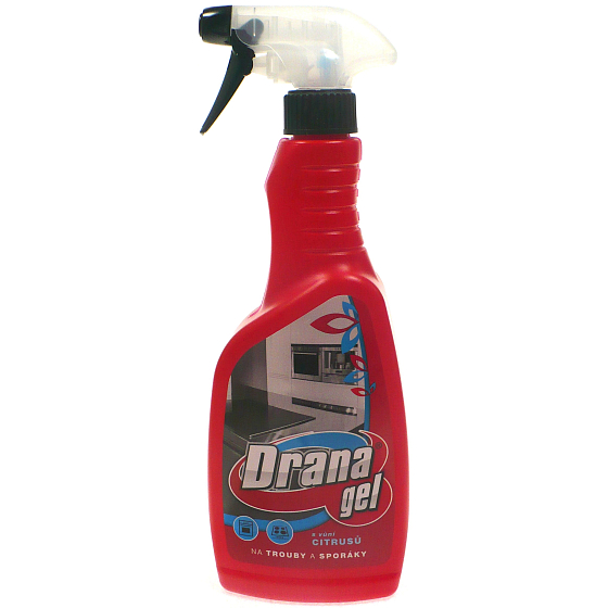 Drana gel na trouby a sporáky s vůní citrusů 500 ml rozprašovač
