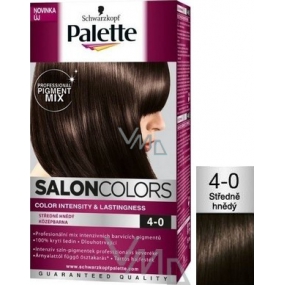 Schwarzkopf Palette Salon Colors barva na vlasy odstín 4-0 Středně hnědá