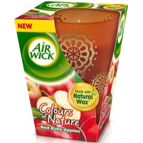 Air Wick Colours of Nature Rubínově červená jablka prémiová vonná svíčka 150 g