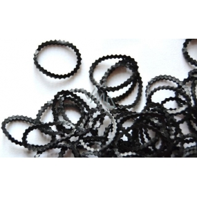 Loom Bands gumičky na pletení náramků Černé ozubené 200 kusů