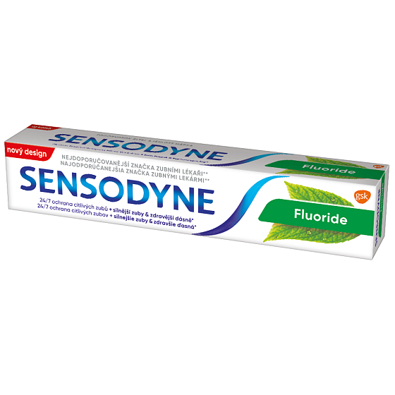 Sensodyne Fluoride s obsahem nitrátu draselného zubní pasta snižuje citlivost zubů a obnažených krčků 100 ml