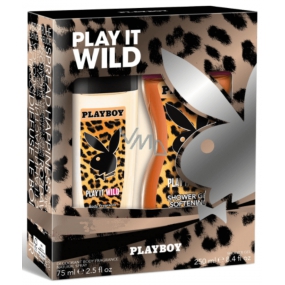 Playboy Play It Wild for Her parfémovaný deodorant sklo 75 ml + sprchový gel 250 ml, kosmetická sada