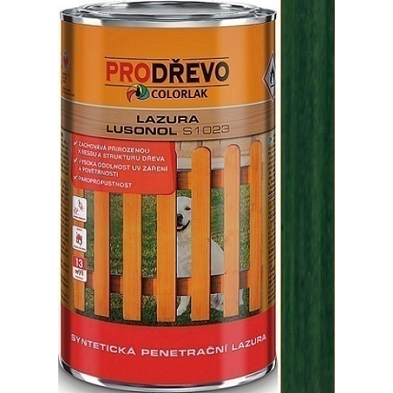 Colorlak Lazura Lusonol S1023 synteticná penetrační lazura Zelená jedlová 2,5 l