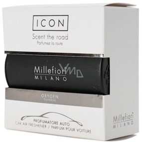 Millefiori Milano Icon Oxygen - Kyslík vůně do auta Classic černá voní až 2 měsíce 47 g