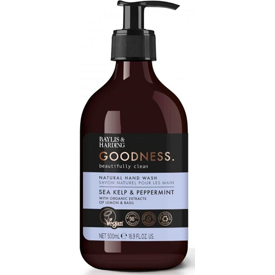 Baylis & Harding Mořská chaluha a Mentol tekuté mýdlo na ruce dávkovač 500 ml