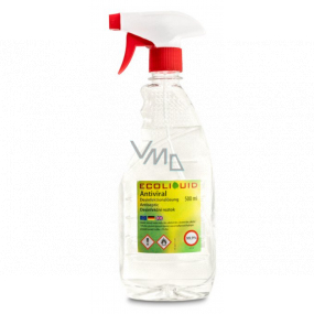 Ecoliquid Antiviral antiseptic dezinfekční roztok, účinná dezinfekce, rozprašovač 500 ml