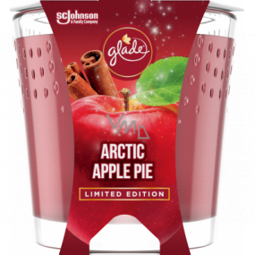Glade Arctic Apple Pie s vůní jablka, skořice a muškátového oříšku vonná svíčka ve skle, doba hoření až 32 hodin 129 g