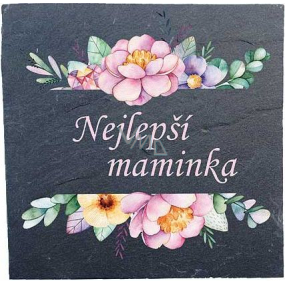 Bohemia Gifts Nejlepší maminka kameninový podtácek hranatý 10 x 10 cm