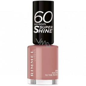 Rimmel London 60 Seconds Super Shine Nail Polish lak na nehty 230 Mauve to the Music 8 ml