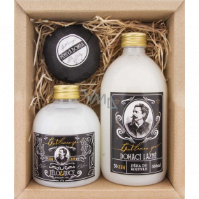 Bohemia Gifts Gentleman sprchový gel pro muže 300 ml + pěna do koupele 500 ml + pěnivá bomba do koupele 100 g, kosmetická sada