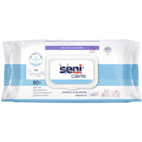 Seni Care Vitamin E a allantoinem intimní vlhčené ubrousky pro dospělé i děti 30 x 20 cm 80 kusů