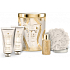 Grace Cole Impress sprchový gel 100 ml + tělové mléko 100 ml + pěna do koupele 50 ml + koupelová houba, kosmetická sada v plechové dóze