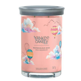 Yankee Candle Watercolour Skies - Akvarelová obloha vonná svíčka Signature Tumbler velká sklo 2 knoty 567 g