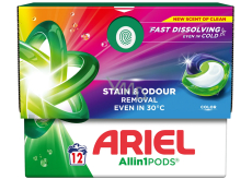 Ariel All in 1 Pods Color gelové polštářky na barevné prádlo 12 kusů