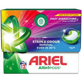 Ariel All in 1 Pods Color gelové polštářky na barevné prádlo 12 kusů
