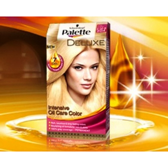 Schwarzkopf Palette Deluxe pečujících 7 olejů barva na vlasy 204 zářivě zlatá mandle