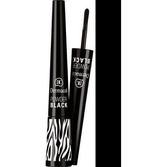 Dermacol Black Sensation Powder Eye Liner pudrová oční linka odstín černá 0,7 ml