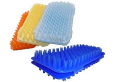 Masážní žínka plastová různé barvy 18 x 13 cm 1 kus