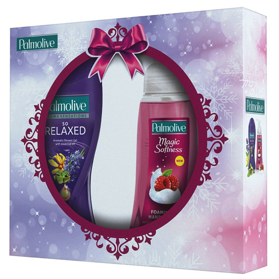 Palmolive Hebká relaxace Aroma Sensations So Relaxed sprchový gel 250 ml + Magic Softness Raspberry tekuté mýdlo 250 ml, kosmetická sada