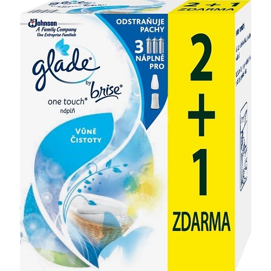 Glade One Touch Vůně čistoty mini sprej náhradní náplň osvěžovač vzduchu 3 x 10 ml