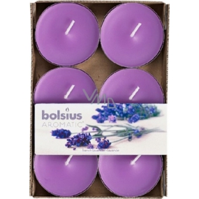 Bolsius Aromatic Maxi French Levander - Levandule vonné čajové svíčky 6 kusů, doba hoření 8 hodin