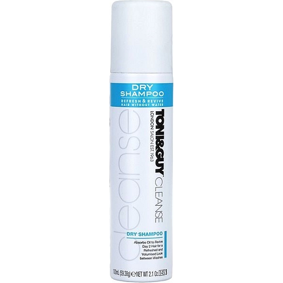 Toni&Guy Cleanse Dry suchý šampon pro normální až mastné vlasy cestovní balení 100 ml