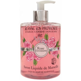 Jeanne en Provence Rose Envoutante - Podmanivá růže tekuté mýdlo na ruce dávkovač 500 ml