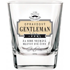 Nekupto Liga Pravých Gentlemanů Whisky sklenička Opravdový Gentleman za sebe nechá mluvit své činy 200 ml