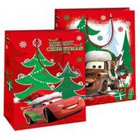 Ditipo Dárková papírová taška 26,4 x 12 x 32,4 cm Disney Cars Merry Christmas