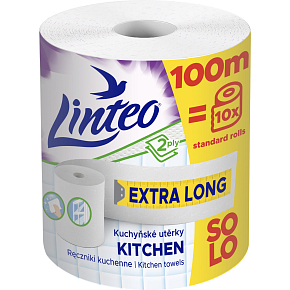 Linteo Mega 2vrstvé kuchyňské papírové utěrky, 100 m, 1 role