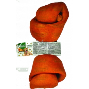 Salač Uzel buvolí Žvýkací uzel z buvolí kůže přírodní doplňkové krmivo 20 - 22,5 cm zauzený